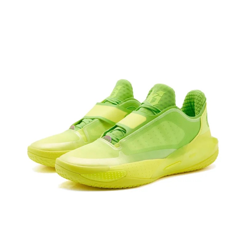 QIAODAN Sharp Edge RISE1.5 Basketball Shoes Men Low Top Bright Yellow Neon Green-3