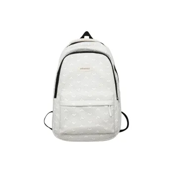 Travel Nylon Backpack Women's Light Gray/Green/Ecru/Pink