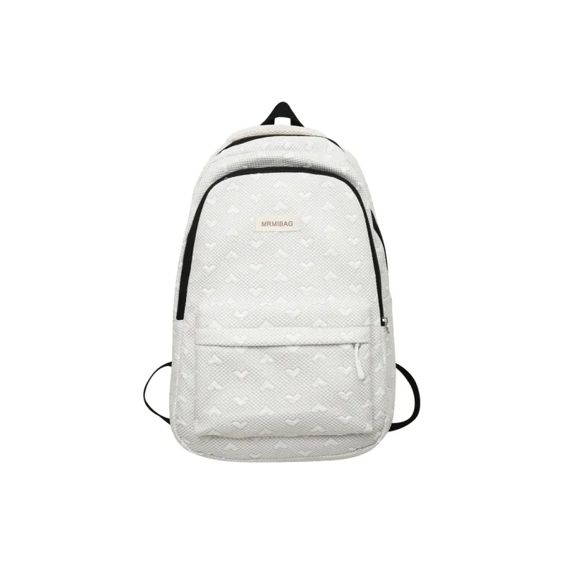 Travel Nylon Backpack Women's Light Gray/Green/Ecru/Pink-0