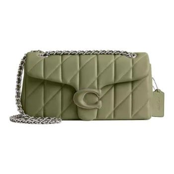 COACH Tabby Nappa Leather Hobo Bag, Crossbody Bag, Shoulder Bag Regular Women's Moss Green