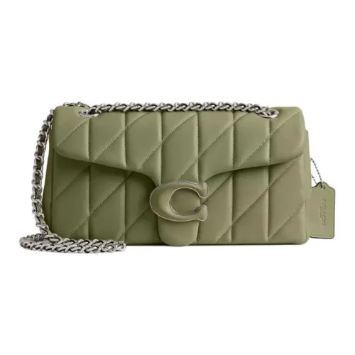 COACH Tabby Nappa Leather Hobo Bag, Crossbody Bag, Shoulder Bag Women's Moss Green
