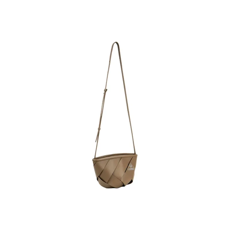 SUREN Top Grain Cow Leather Shoulder Bag Crossbody Bag Small Size Women's Coffee Brown-2
