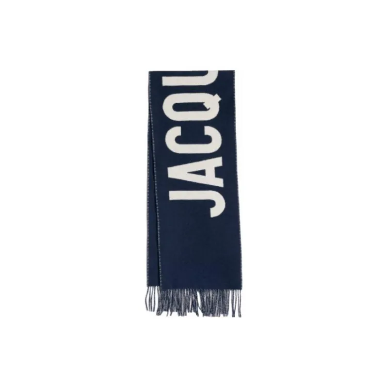 Jacquemus Fringe Logo Scarf-0