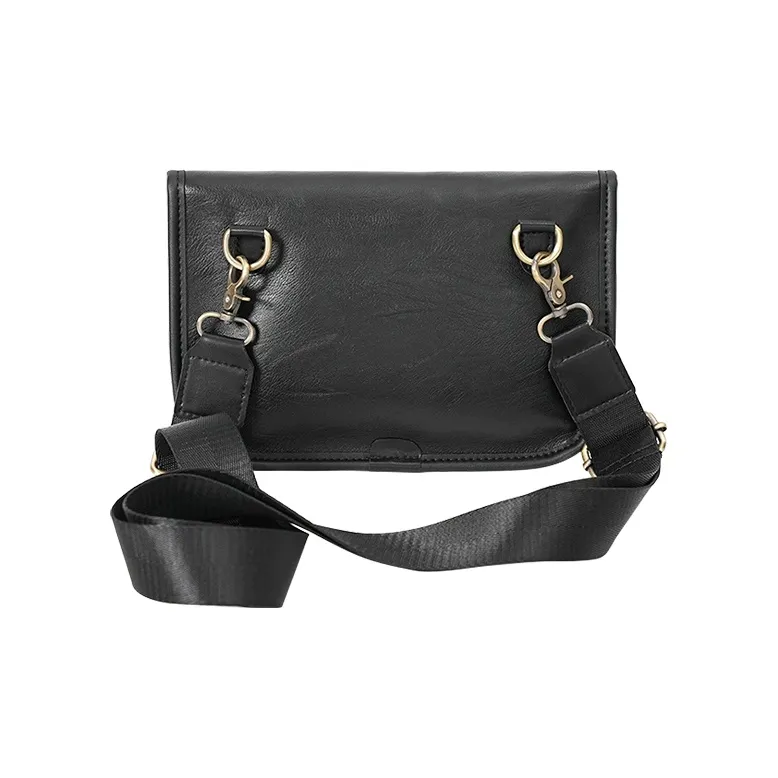 COTECi PU Shoulder Bag Regular Unisex Black-4