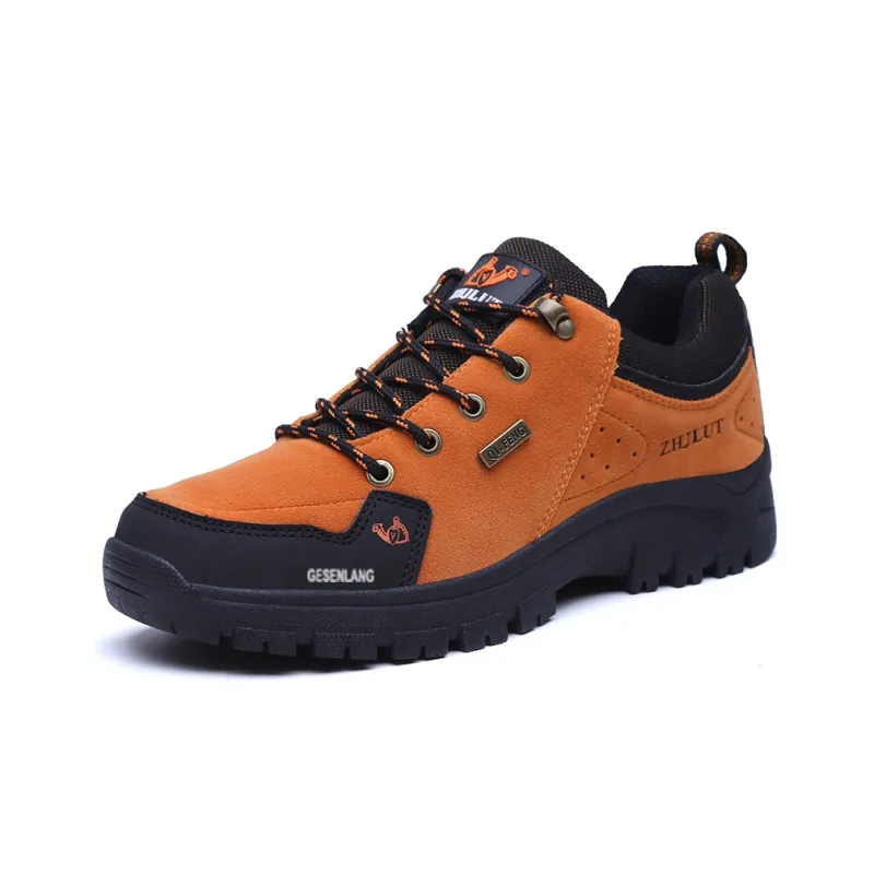 GESENLANG Anti Slip And Wear Resistant Water Resistant Low Top Outdoor Shoes Men's Orange Red-1