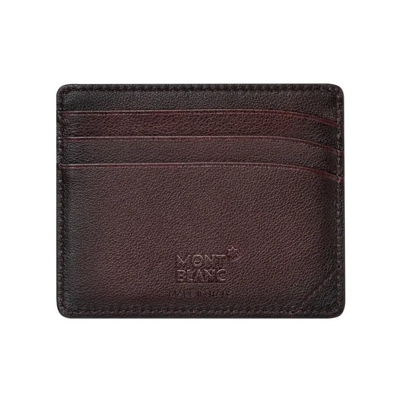 MONTBLANC Cow Leather Leather Clip Card Holder Card Case Men's Fuchsia-1