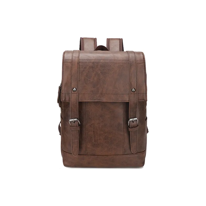 Slazenger PU Backpack Regular Unisex Black/Brown/Light Brown-5