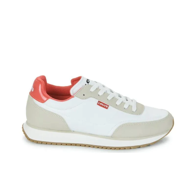 Levi’s Cushioning Wear-Resistant Low-Top Casual Shoes Women's White-gray-orange-1