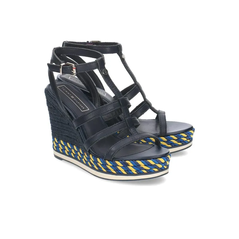 Tommy Hilfiger One Strap Sandals 10.6cm Women's Blue-1