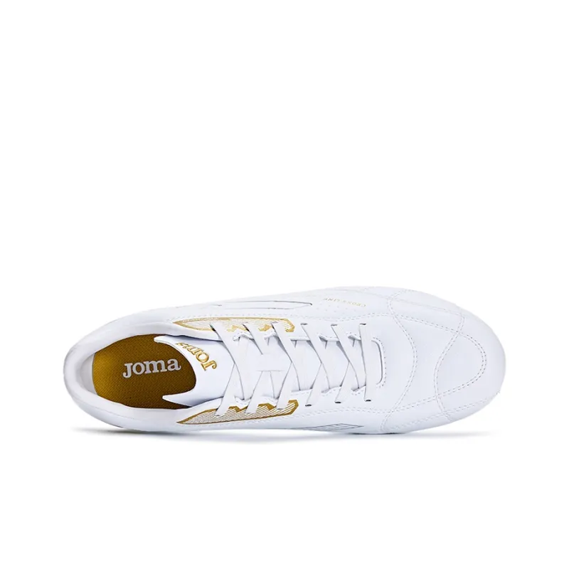 Joma MG Rubber Short Studs Cushioning, Wear Resistant Soccer Shoes Men's White Gold-3