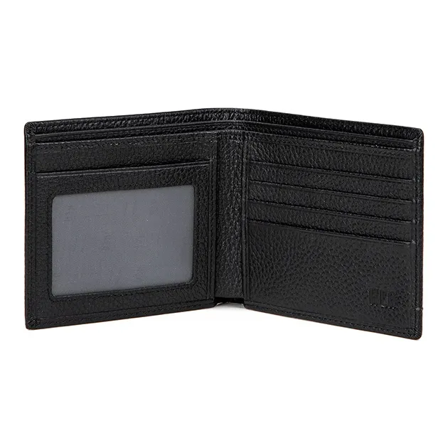 HLA Genuine Leather, Cow Leather Casual Cropped Wallet Regular Men's Black-2