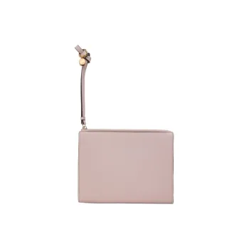 Chloe Alphabet Calfskin Clutch Women's Light Purple