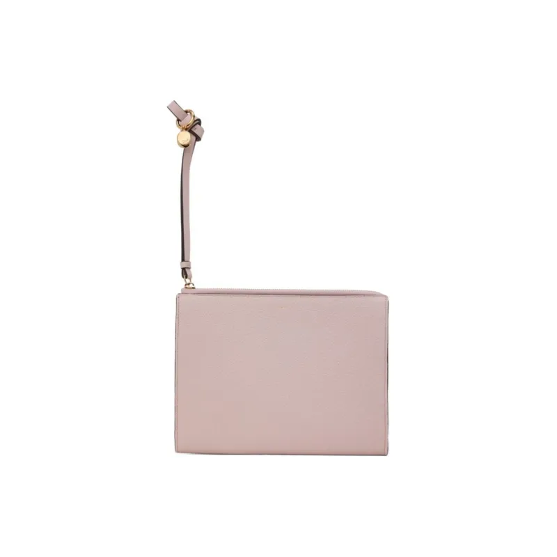 Chloe Alphabet Calfskin Clutch Women's Light Purple-0