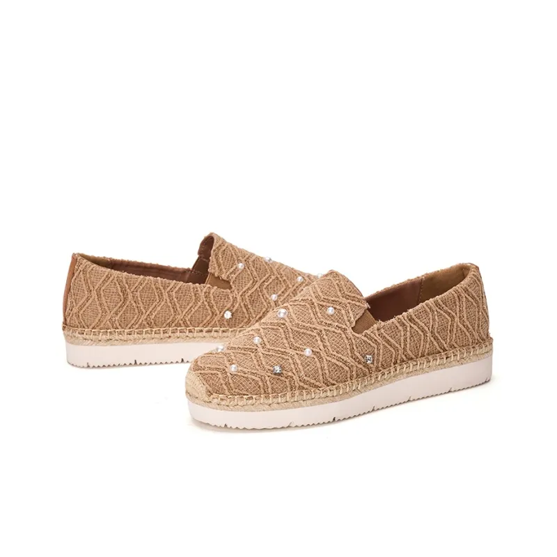 Joy&Mario Espadrilles Women's Beige/White/Red-2