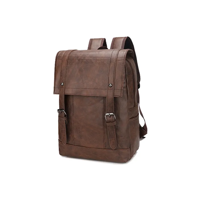 Slazenger PU Backpack Regular Unisex Black/Brown/Light Brown-6