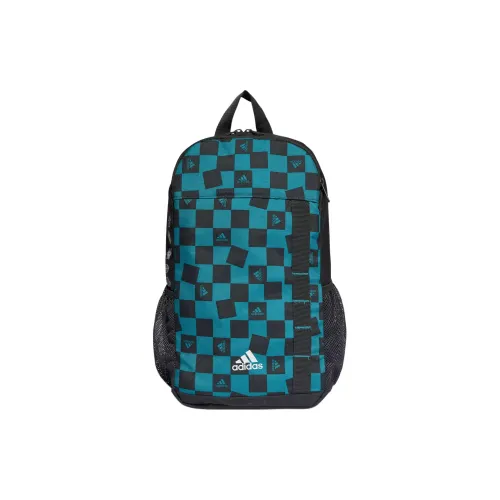 Adidas Recycled Polyester Plain Weave Fabric Backpack Unisex Carbon & Black