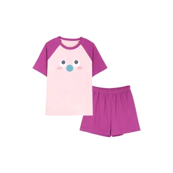 Pretty Lady Pajama Set Women's Purple Pink Multicolor