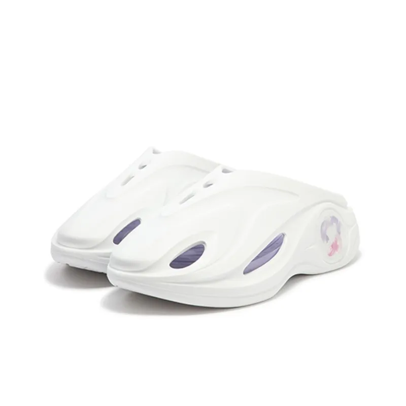 361° Whale 2 Care Is Priceless Clogs Unisex White Purple-2
