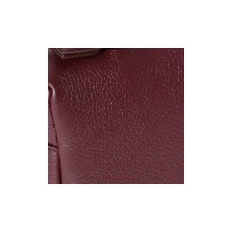 Loro Piana ExtraPocket Leather Makeup Bag Small Square Bag One Shoulder Handbag Women's Red Bean Color-5