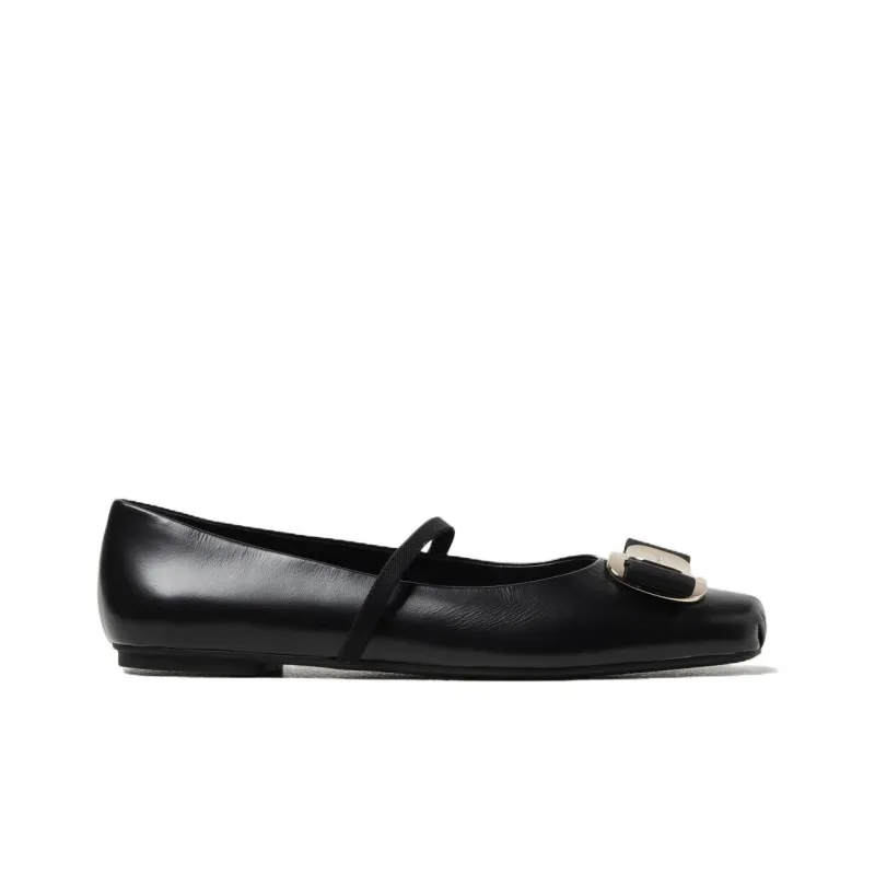 FERRAGAMO New Vara Flat Ballerina Shoes-1