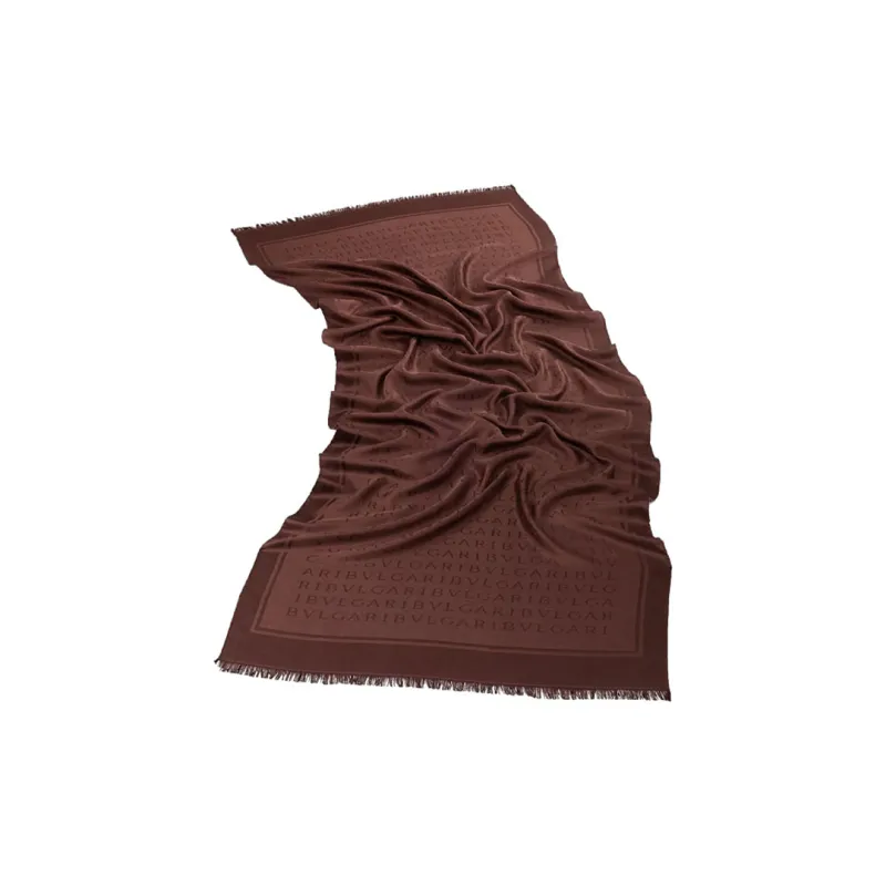 BVLGARI Silk Scarves Women's Brown-0