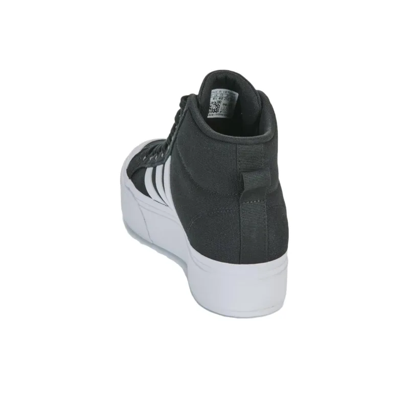Adidas Neo Bravada 2.0 Platform Cushioning, Wear Resistant Mid Top Skateboard Shoes Women's Black-4