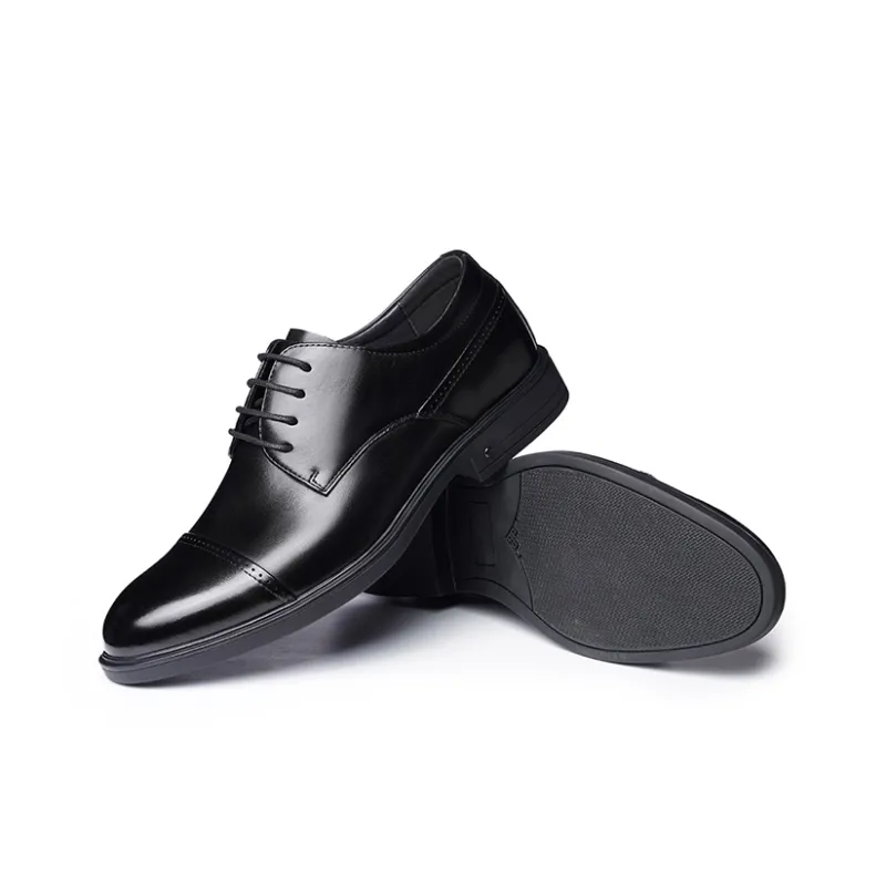 LAORENTOU Dress Shoes Men Low Top Black-3