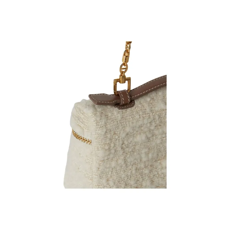 Loro Piana ExtraPocket Wool Shoulder Bag Crossbody Bag Handbag Regular Unisex White With Stone Color Accents-4