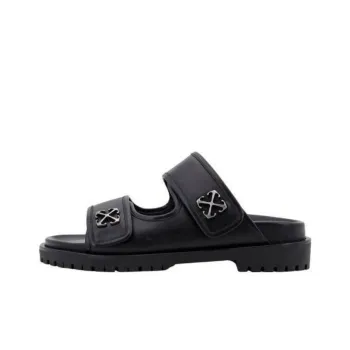 OFF WHITE Arrow Plaque Flat Sandals