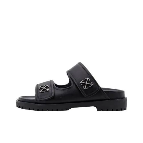 OFF WHITE Arrow Plaque Flat looking sandals