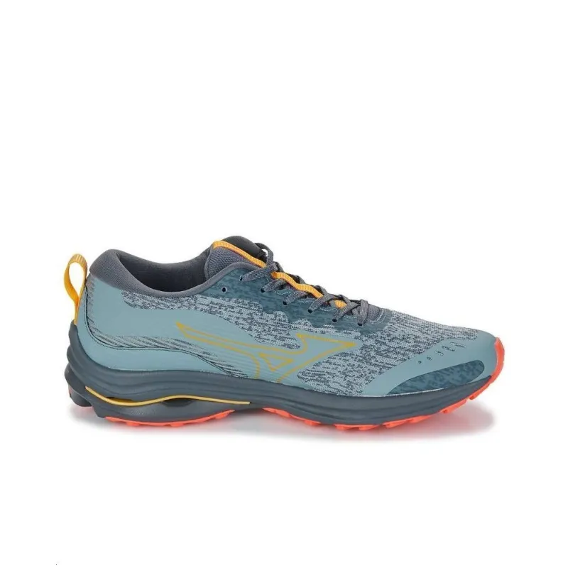 Mizuno Wave Rider TT Cushioning, Wear Resistant Low Top Running Shoes Men's Cyan Orange-1