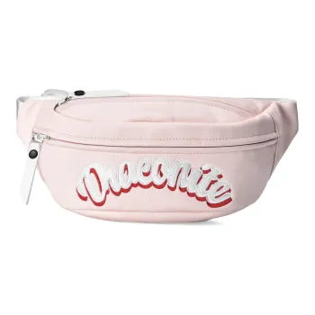 LOVVVVE PU One Shoulder Crossbody Fanny Pack Regular Unisex Pink White