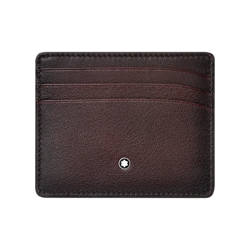 MONTBLANC Cow Leather Leather Clip Card Holder Card Case Men's Fuchsia-0