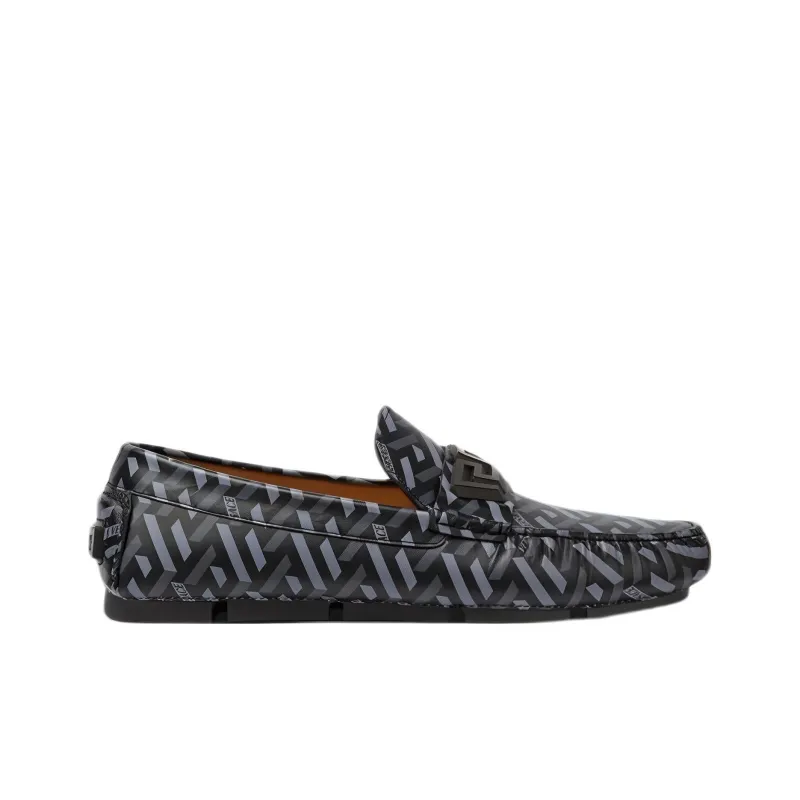 VERSACE La Greca Moccasin Grey-1