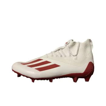 Adidas Adizero Primeknit Cleats FG Rubber Long Studs Cushioning Wear Resistant Soccer Shoes Men's Red White