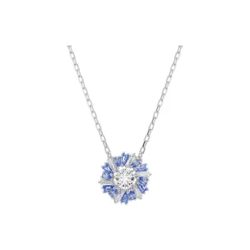 Swarovski Idyllia Synthetic Cubic Zirconia Rhodium-Plated Faux Crystal Necklaces Women's Silver