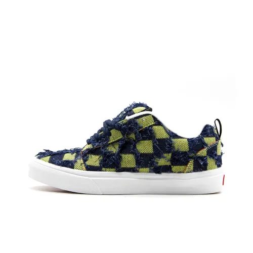 YIBONI Coverage Anti-Slip And Wear-Resistant Low-Top Skateboard Shoes Unisex Blue Green Multicolor