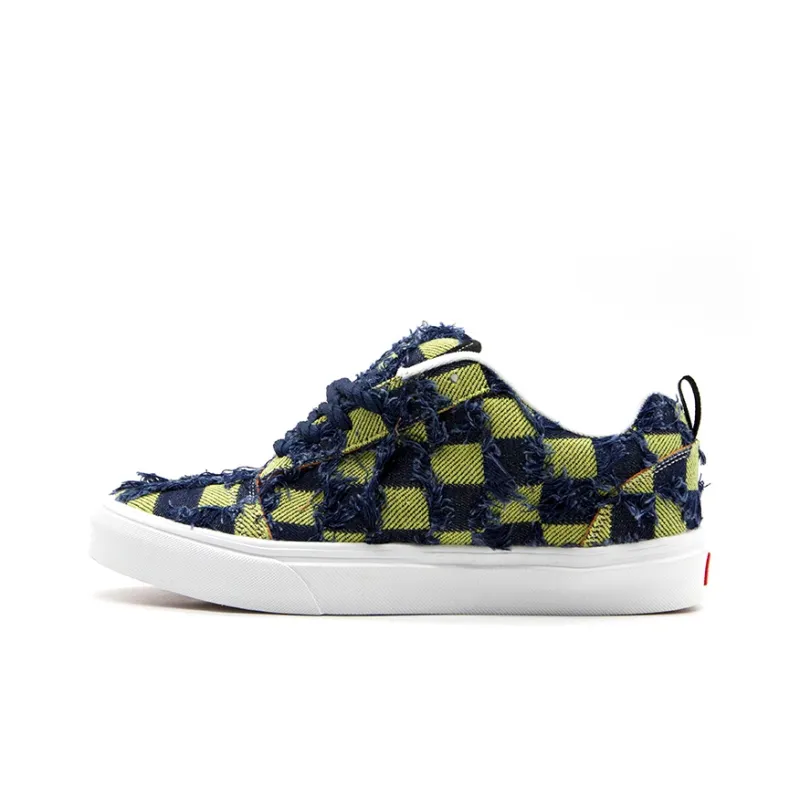 YIBONI Coverage Anti Slip And Wear Resistant Low Top Skateboard Shoes Unisex Blue Green Multicolor-0
