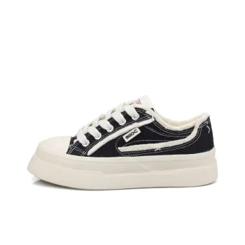 B10CROWN Anti-Slip Wear-Resistant Low-Top Canvas Shoes Women's Black