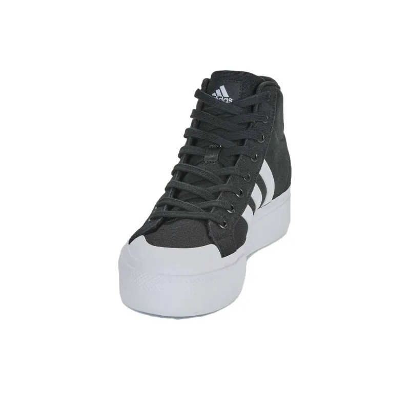 Adidas Neo Bravada 2.0 Platform Cushioning, Wear Resistant Mid Top Skateboard Shoes Women's Black-3