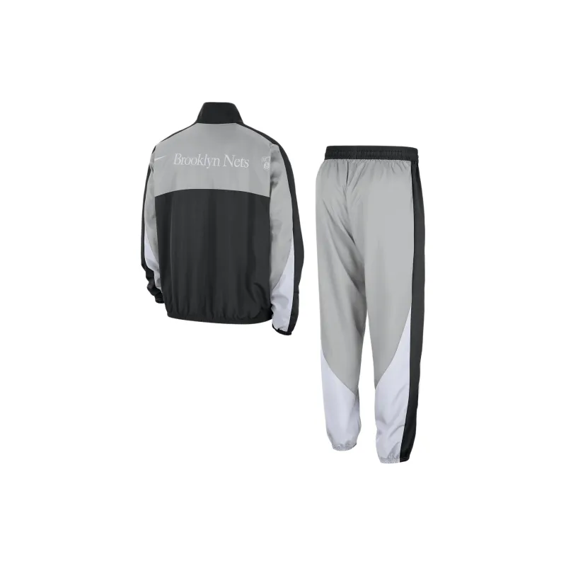 Nike Brooklyn Nets Starting 5 Courtside Casual Sportswear Brook Lin Basketball Team Men's Light Silver-1