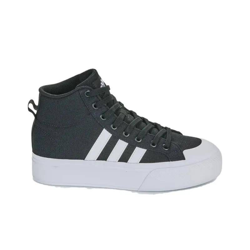 Adidas Neo Bravada 2.0 Platform Cushioning, Wear Resistant Mid Top Skateboard Shoes Women's Black-1