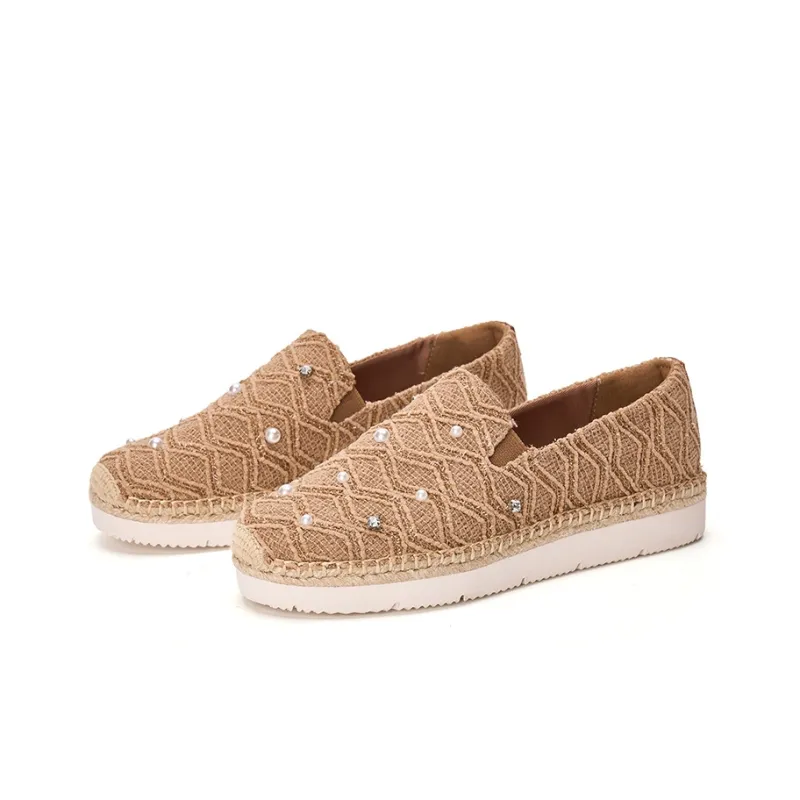 Joy&Mario Espadrilles Women's Beige/White/Red-1