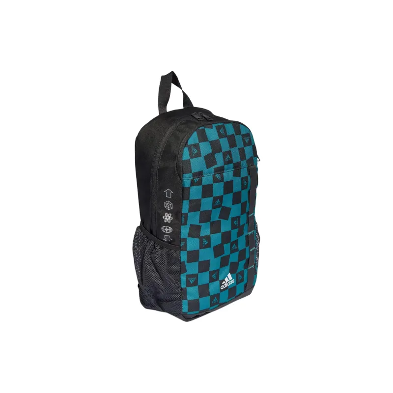 Adidas Recycled Polyester Plain Weave Fabric Backpack Unisex Carbon & Black-1