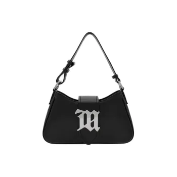 Misbhv Leather Handbag Shoulder Bag Women's Black