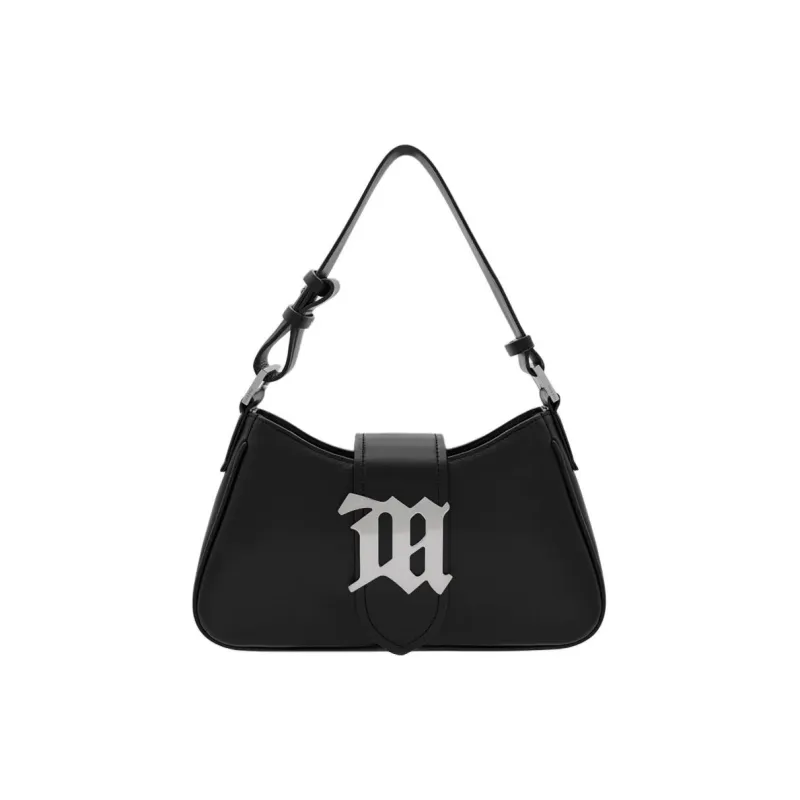 Misbhv Leather Handbag Shoulder Bag Women's Black-0