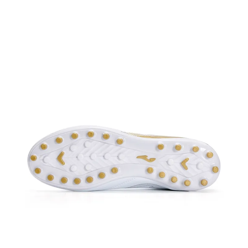 Joma MG Rubber Short Studs Cushioning, Wear Resistant Soccer Shoes Men's White Gold-4