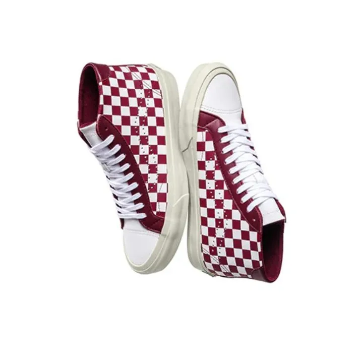 Vans Court Mid 'Checker White Cabernet'-3