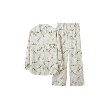 Chun Xi Pajama Set Women's White Green