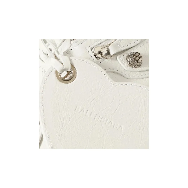 Balenciaga Le Cagole Lambskin Crossbody Bag Shoulder Bag Mini Women's White-2